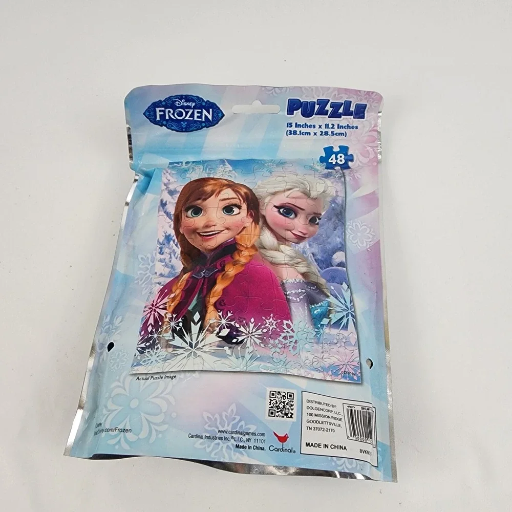 Frozen Anna & Elsa Puzzle on‎ The Go in Foil Bag 48 Piece By Disney NEW